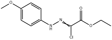 Ácido acético, 2 chloro-2- [2 hydrazinylidene (4-methoxyphenyl)], estructura de etilo del éster