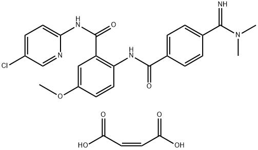 N (5-Chloro-2-pyridinyl) - [[4 [benzoílo (dimetilamino) 2 del iminomethyl]] amino] - 5-methoxybenzamide (2Z) - 2-butenedioate (1:1) estructura