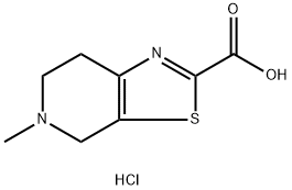 estructura ácida del clorhidrato de 5-Methyl-4,5,6,7-tetrahydrothiazolo [5,4-c] pyridine-2-carboxylic
